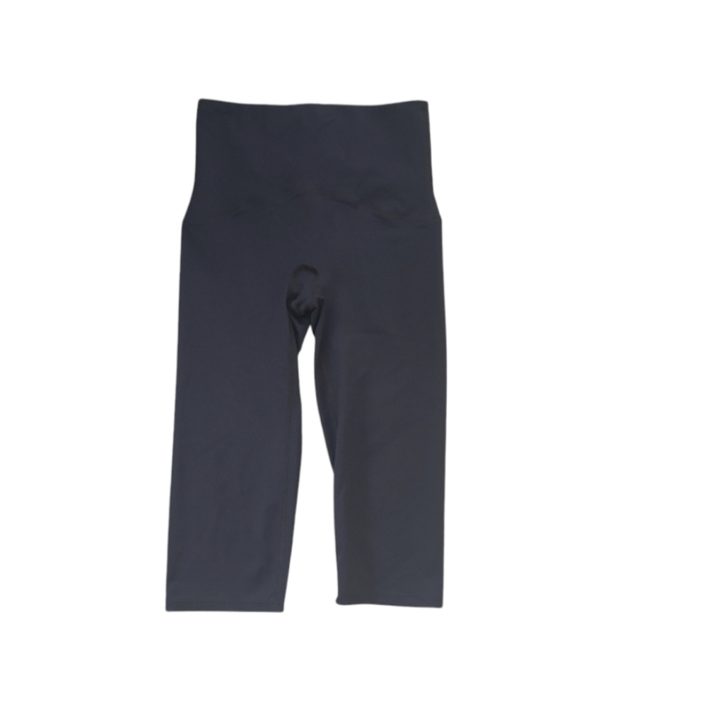 Spanx Active Cropped Navy Leggings High Waisted Size M